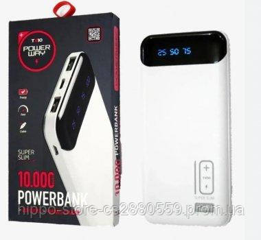 Портативный аккумулятор с дисплеем Power Bank Powerway 10000 mAh Повер
