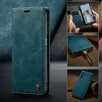 Чохол книжка Caseme з магнітом для Samsung Galaxy A13 зелений гаманець