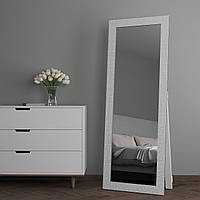 Зеркало в белой раме напольное 176х66 Black Mirror ростовое в примерочную гардероб