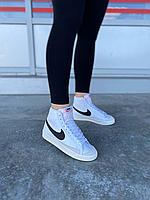 Кросівки Nike Blazer mid 77 vintage white black/Найк блейзер міді вінтаж. Живі фото