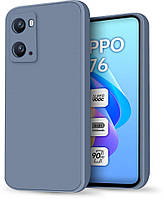 Силіконовий чохол HardCorner для OPPO A76 Сіро-синій