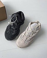 Мужские кроссовки Adidas Yeezy boost 500 Black / Адидас изи буст 500 черные