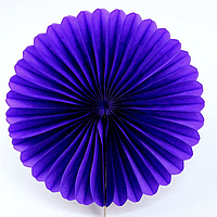 Веер из папирусной бумаги тишью , диаметр 40см , цвет фиолетовый
