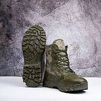 Кросівки - черевики тактичні - берці "Леопард" зимові з хутром - овчина. Колір олива+піксель . Розміри 40 - 46
