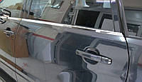 Окантовка стекол (4 шт, нерж) Suzuki Grand Vitara 2005-2014 гг. AUC Накладки на двери Cузуки Гранд Витара