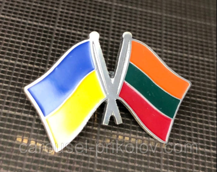 Значок Україна-Литва подвійний