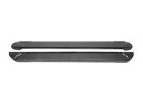 Бічні пороги Allmond Black (2 шт., алюміній) Peugeot 3008 2016 ⁇  рр. AUC Бічні пороги Пежо 3008