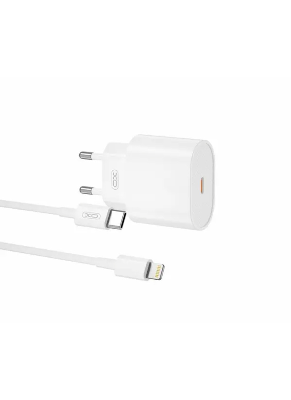 Блок живлення XO-L81В з кабелем Type C - Lightning (Iphone) швидка зарядка QC 3.0 C (PD 20W)