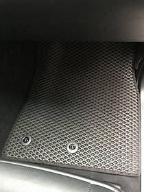 Поліуретанові килимки (2012-2021, EVA, чорні) Toyota Land Cruiser 200 AUC Гумові килимки Тойота Ленд