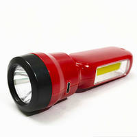 Світлодіодний ліхтарик акумуляторний, LED ліхтарик (від USB, +бокова лампа) SD-8672A