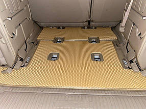 Килимок багажника 2 шт Бежевий (EVA, 7 місць) Toyota Land Cruiser 100 AUC Гумові килимки в багажник Тойота