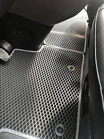Поліуретанові килимки (2 шт., EVA, чорні) 1+1 Peugeot Traveller 2017 ⁇  рр. AUC Гумові килимки Пежо