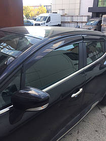 Вітровики (4 шт., Sunplex Sport) Renault Clio IV 2012-2019 рр. AUC Дефлектори вікон (вітровики) Рено Кліо 4