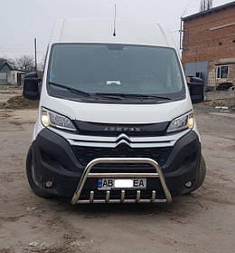 Передня дуга WT003 (нерж.) Peugeot Boxer 2006 ⁇  і 2014" рр. AUC Кенгурятники Пежо Боксер