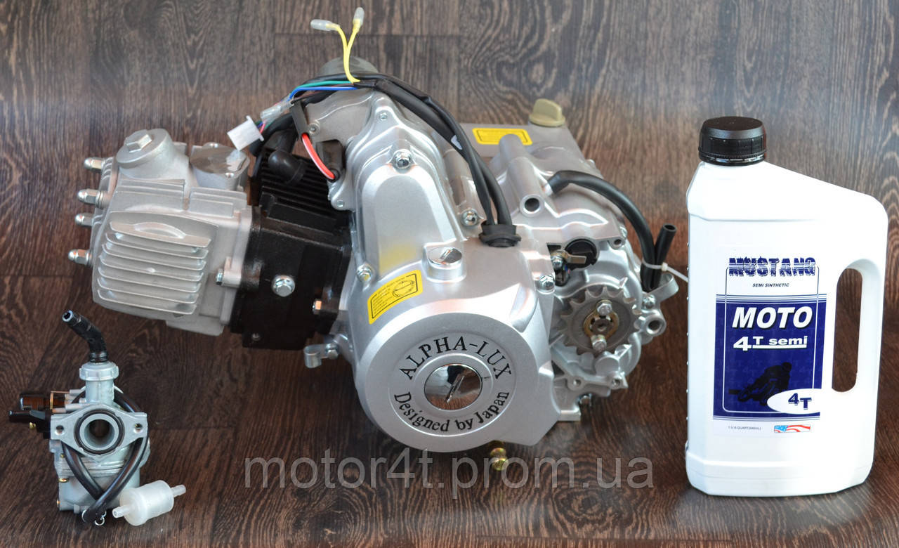 Двигун на мопед Альфа; Дельта 110 куб, механіка + ПОДАРУНОК олія та карбюратор