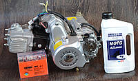 Двигун на мопед Альфа; Дельта 110 куб, механіка + ПОДАРУНОК олива й акумулятор