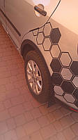 Накладки на арки (4 шт, черные) Volkswagen Golf Plus AUC Хром накладки на арки Фольксваген Гольф Плюс