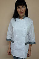 Жіночий костюм для кухаря Омега котон на пуклях три чверті рукав