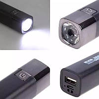 Перезаряджуваний світлодіодний ліхтарик 1200 mah c Power Bank 617 ABC Чорний