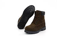 Мужские ботинки Timberland 6-Inch Premium Boot Brown (с мехом) размер 40