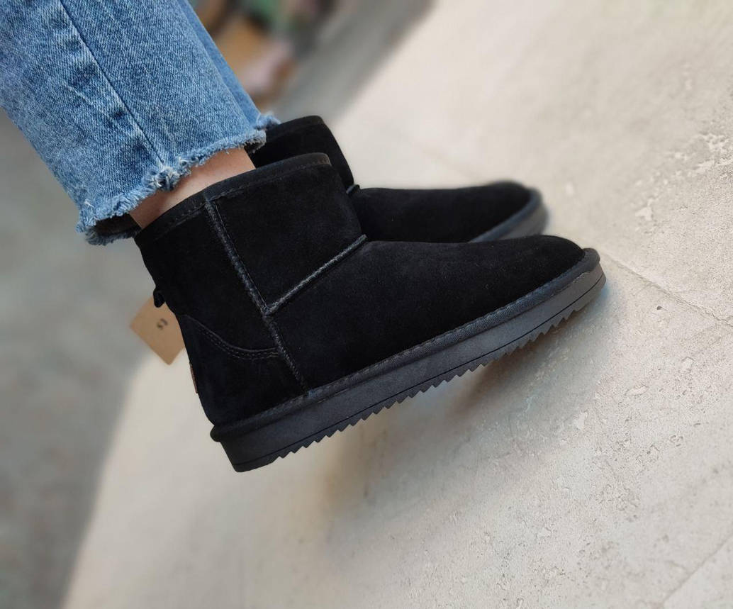 Угги ЧЕРНЫЕ классические низкие ЗАМША натуральная UGG IT TS унисекс зима, фото 1