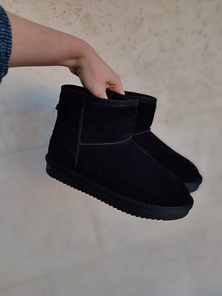 Угги ЧЕРНЫЕ классические низкие ЗАМША натуральная UGG IT TS унисекс зима, фото 5