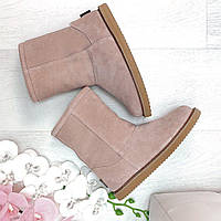 Зимние женские угги сапоги замшевые на цигейке UGG-2