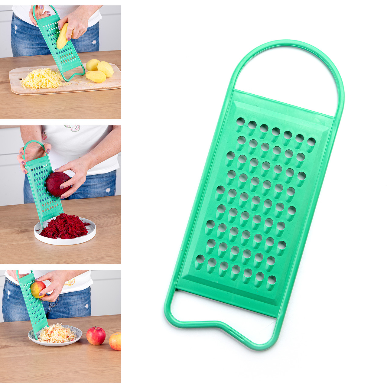 Терка пластикова кухонна для овочів, коренеплодів (буряків) та фруктів
