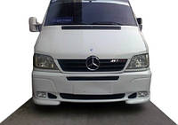 Накладка на бампер 2 фары Mercedes Sprinter 1995-2006 гг. TMR Тюнинг переднего бампера Мерседес Бенц Спринтер