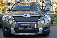 Skoda Yeti 2009-2013 Зимняя накладка на решетку матовая (нижняя) TMR Зимние накладки Шкода Йети