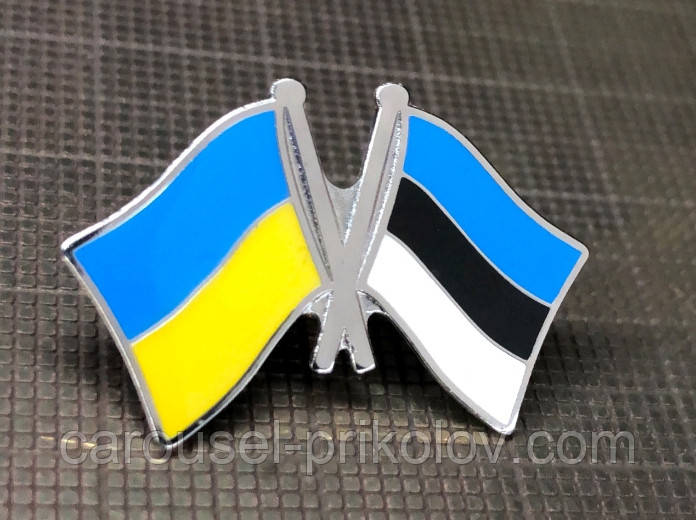 Значок Україна-Естонія подвійний