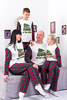 Новогодняя теплая детская пижама/костюм для фотосесии Christmastree в стиле Family look 98-116см!