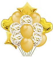 Воздушные шары "Set gold", набор - 14 шт., Италия, качественный материал