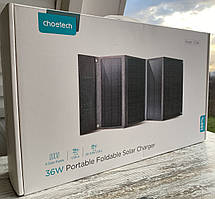 Портативна сонячна зарядка Choetech 36W (SC006)