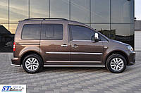 Volkswagen Caddy 2011 Боковые трубы на Maxi базу 60мм bb1 TMR Боковые пороги Фольксваген Кадди