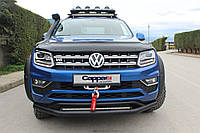 Дефлектор капота (EuroCap) Volkswagen Amarok TMR Дефлектор на капот (Мухобойка) Фольксваген Амарок