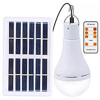 Портативная лампа с аккумулятором и солнечной зарядкой LED Solar Light Bulb