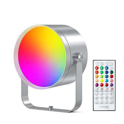 Студійний RGB прожектор Luxceo Mood 2 з пультом і функцією світловузьки, фото 1