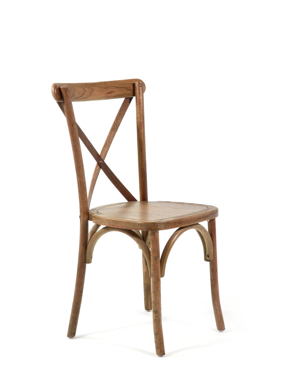 Стілець дерев'яний зі спинкою Cross Back натуральний дуб REMY-DECOR для дому кафе ресторану, фото 1