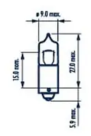 Указательная лампа Narva 17835 H20W 12V 20W BA9s TMR Дополнительные лампы с металлическим корпусом