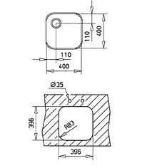 Кухонная мойка Teka BE 400 x 400 (h250мм) встраиваемая под столешницу - фото 3 - id-p22161858