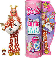 Лялька-сюрприз Barbie Cutie Reveal Олень змінює колір Шарнірна з 10 сюрпризами (HJL61)