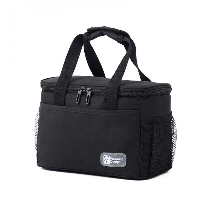 Прямокутна термосумка/ ланч бег для їжі з собою Design 5л, чорна, фото 1