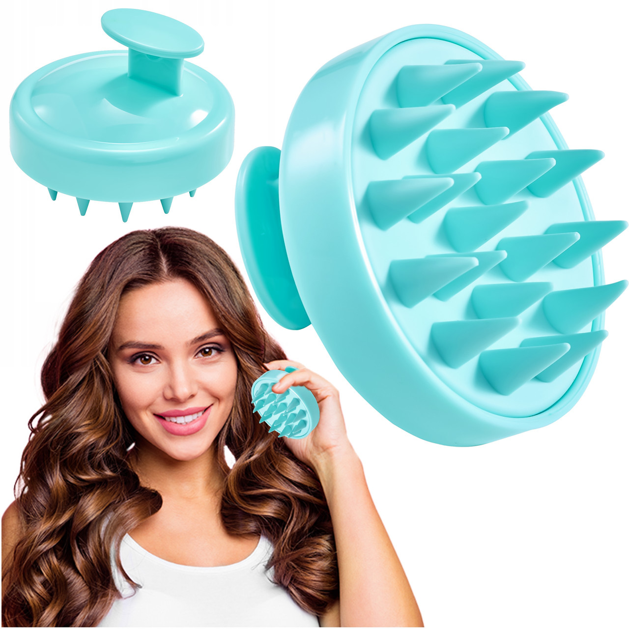 Щітка-масажер 4FIZJO для миття голови Sky Blue (P-5907739315151)