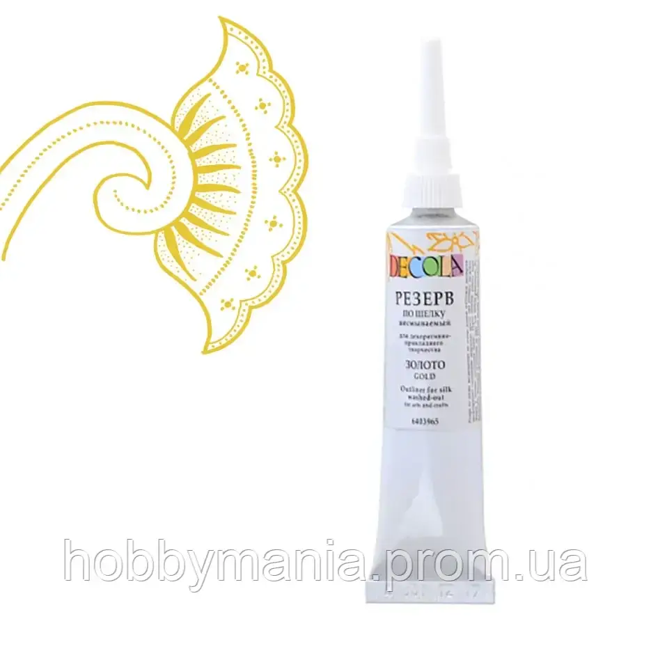 Золото - резерв по шелку несмываемый 18мл туба, золотой резерв для ...