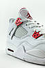 Кросівки Nike Air Jordan 4 Retro White Red / Найк Аїр Джордан 4 Ретро Білий з Червоним, фото 8