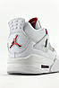Кросівки Nike Air Jordan 4 Retro White Red / Найк Аїр Джордан 4 Ретро Білий з Червоним, фото 10