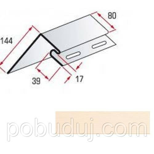 Планка віконна Альта-Профіль Alta-Siding рожевий 3,05м, фото 1