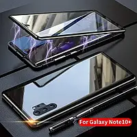 360 магнитный чехол для Samsung Galaxy Note 10 Plus защитное стекло с двух сторон