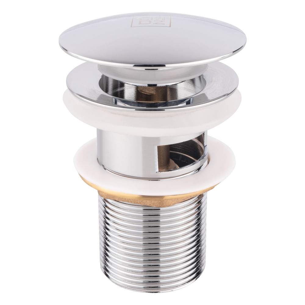 Донний клапан натискний для раковини LIDZ латунь 1 1/4" хром LDTAN003CRM32526, фото 1